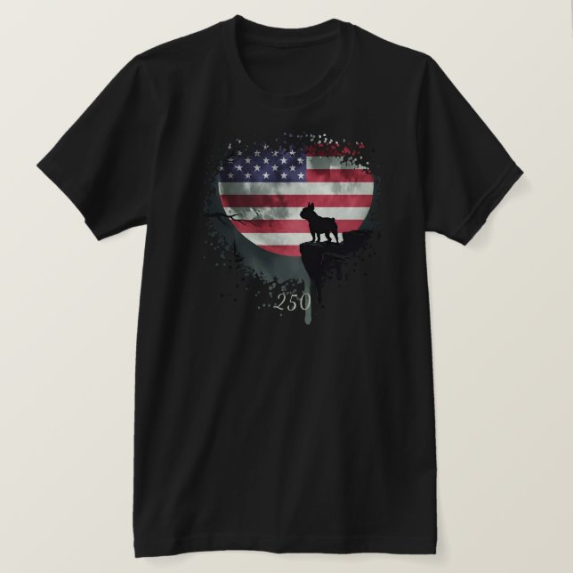 American Watchdog - French Bulldog T-Shirt (Design devant)