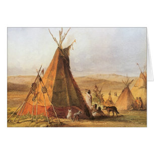 American West vintage, Tipis dans la plaine par Bo