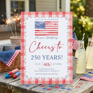 America's 250th Birthday Party Invitation