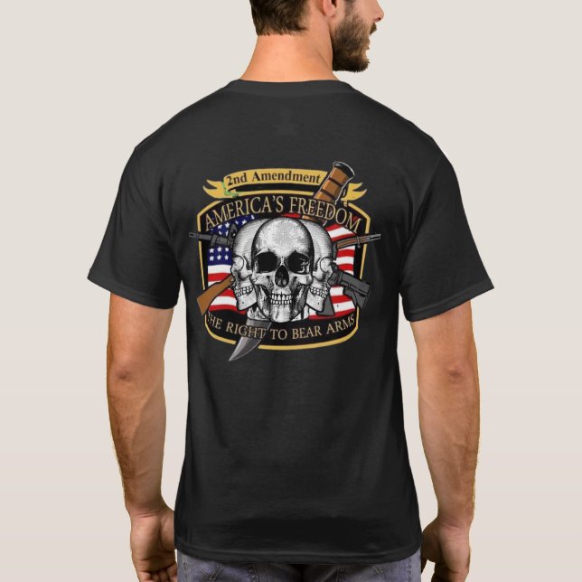 Americas freedom, the right to bear arms, t-shirt (Dos)