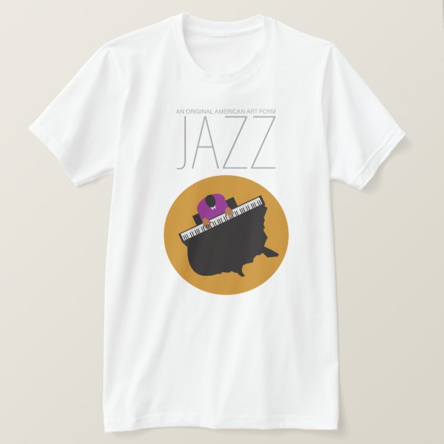 AmeriJazz Bella+Canvas Jersey T-shirt à manches co (Design devant)