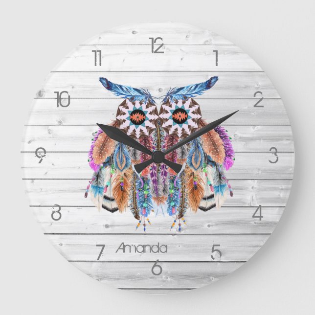 Amérindien Dreamcatcher Grosse horloge (Recto)