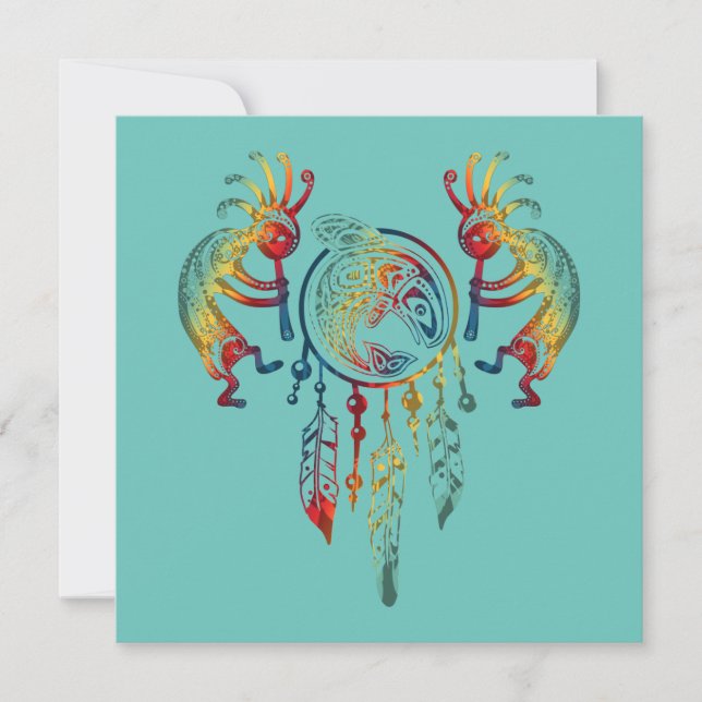 Amérindien Kokopelli Whale Dreamcatcher 1 (Devant)