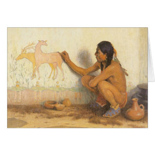 Amérindien vintage, artiste indien par souris