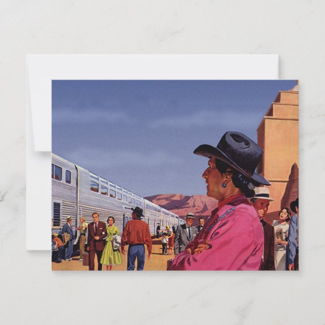 Amérindien vintage dans une gare (Devant)