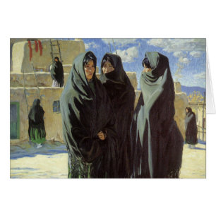 Amérindien vintage, Taos Girls par Walter Ufer