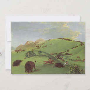 Amérindiens d'époque, Buffalo Chase de Catlin