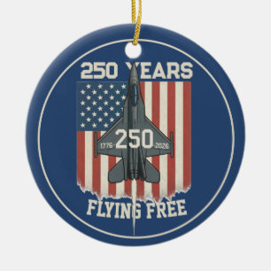 Amérique 250 Ornement Patriotique Jetant Librement