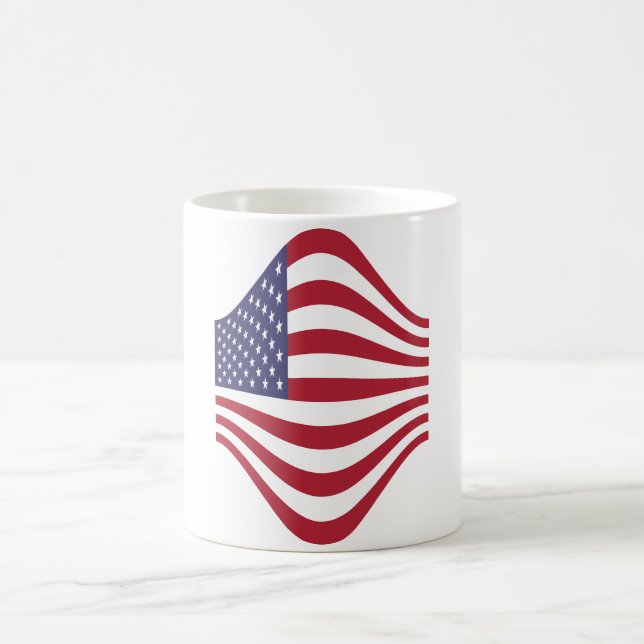 Amérique États-Unis Drapeau café Mug (Centre)