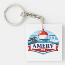 Amery Wisconsin Lake Life Souvenir - Porte-clés