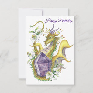 Amethyst Dragon (Pisces) - Carte Anniversaire