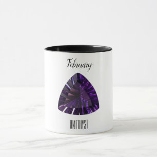 Amethyst Gem Purple Coffee Mug Février Birthstone