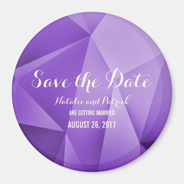 Amethyst Jewel Tones Save the Date Magnet (Devant)