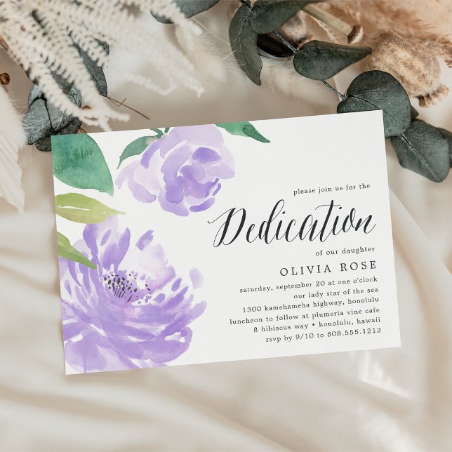 Amethyst Peony | Invitation à la dédicace pour béb (Créateur téléchargé)