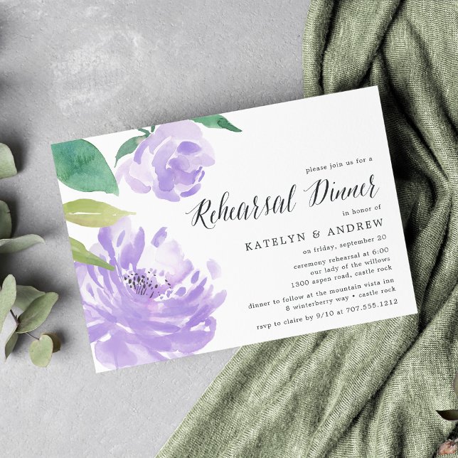 Amethyst Peony | Invitation au dîner de répétition (Créateur téléchargé)