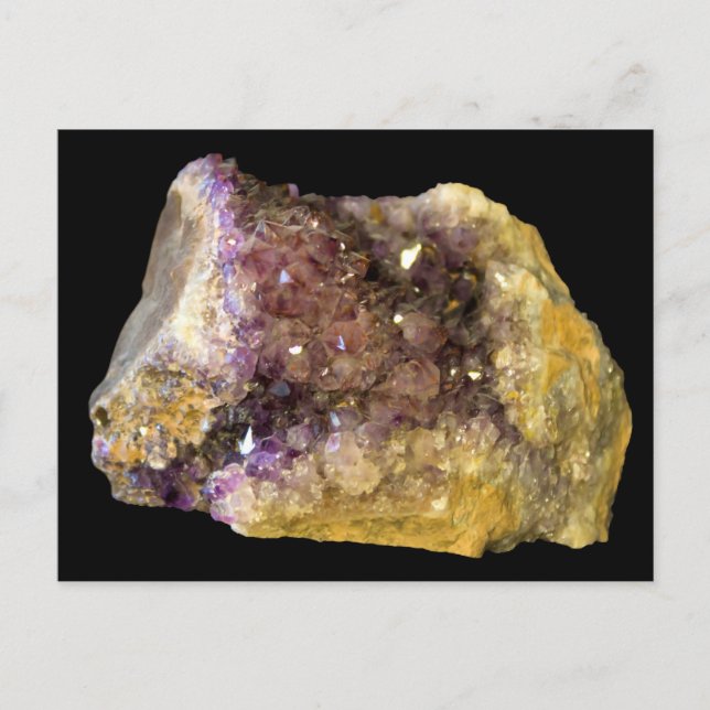 Amethyst sur carte postale Arrière - plan noir (Devant)