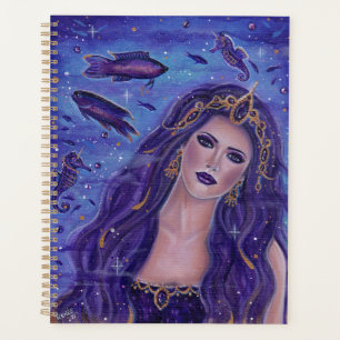 Amethyst violet sirène art par Renee L. Lavoie