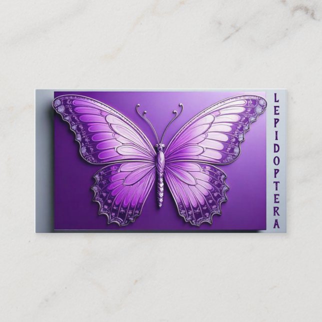 Amethyst Wings QR Carte de visite (Devant)