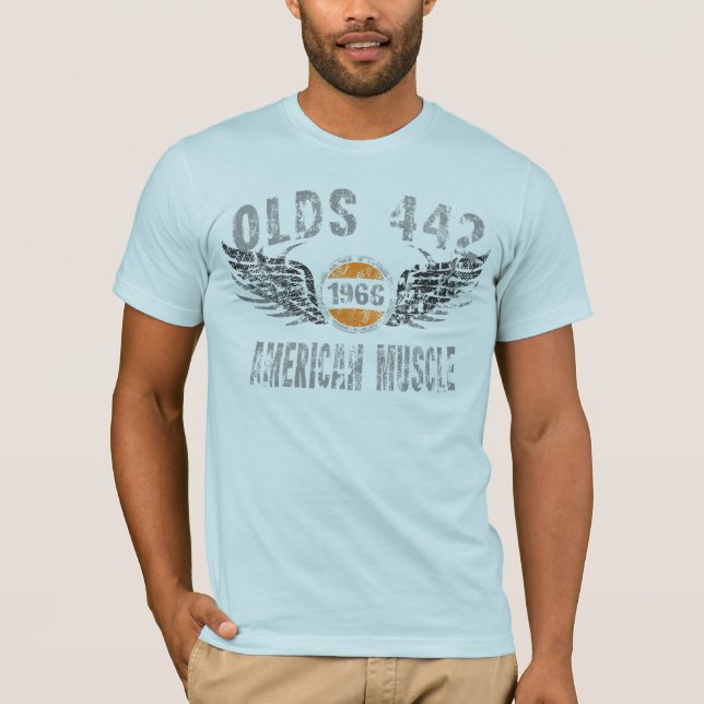 amgrfx - T-shirt 1966 d'Olds 442 (Devant)