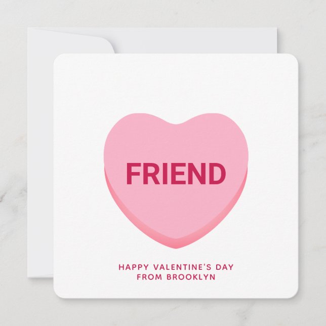 Ami conversation rose coeur carte Valentine (Devant)