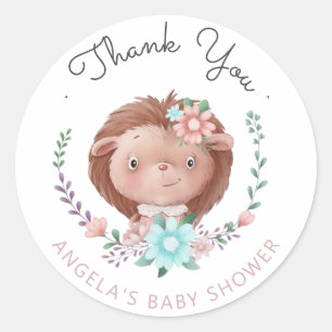 ami de la forêt bébé hedgehog Baby shower Sticker