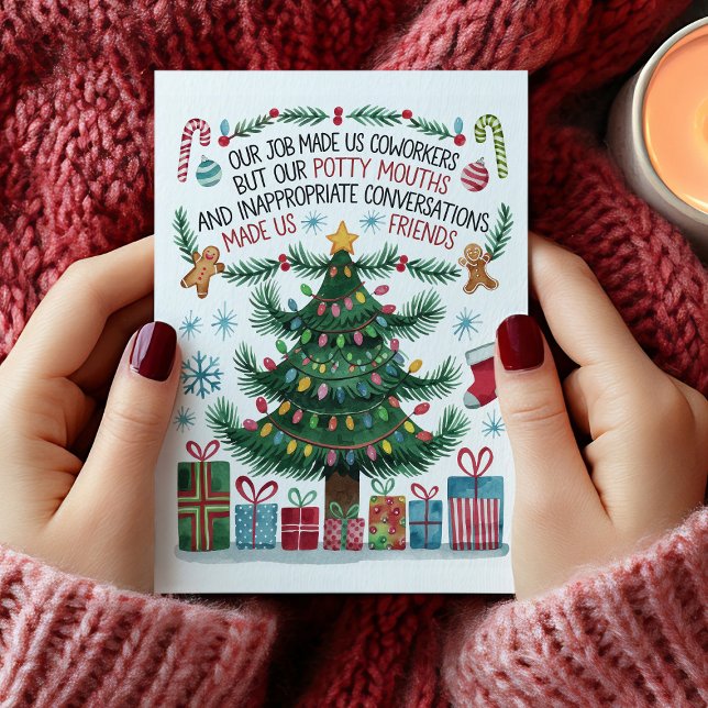 Ami de travail amusant Coworker Carte de Noël (Créateur téléchargé)