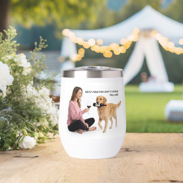 Ami de vin drôle de Golden Retriever (Mariage (pivoté))