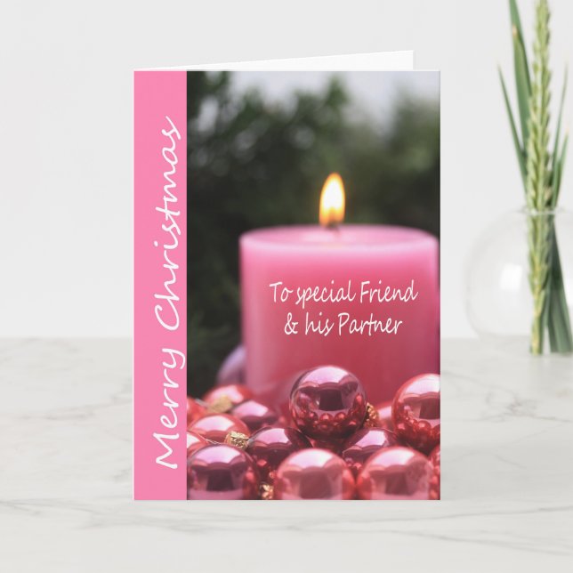 Ami et son partenaire Joyeuse carte de Noël (Devant)