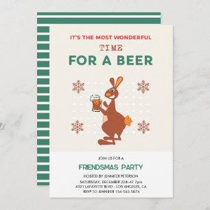 Ami invitations Funny Kangaroo Bière Pun