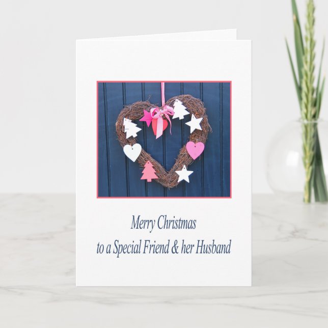Ami spécial et son mari Joyeuse carte de Noël (Devant)