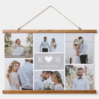 Amiante Initiales Couple Photo Tapisserie murale