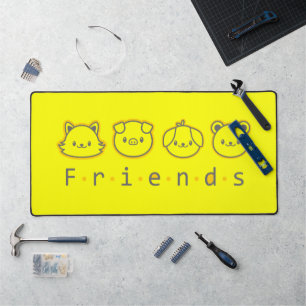 Amis animaux mignons se font face