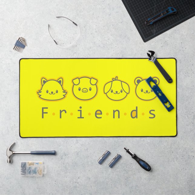 Amis animaux mignons se font face  (Poste de travail)