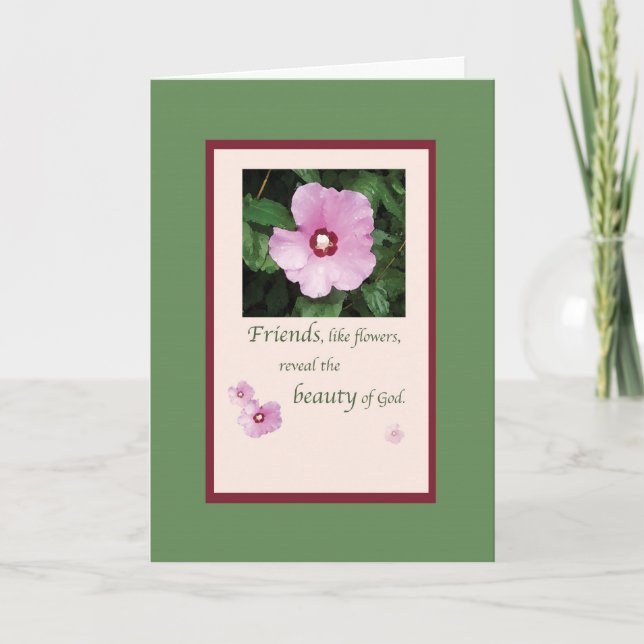 Amis Comme Fleurs Carte Anniversaire (Devant)