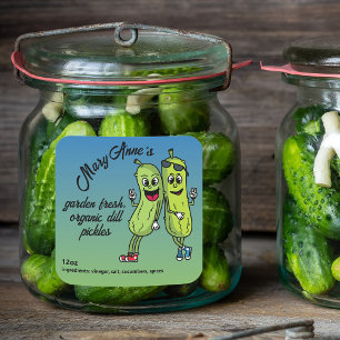 Amis cornichons Étiquette de cornichons dessin ani