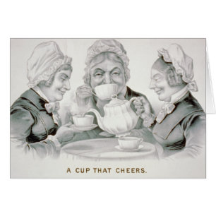 Amis de la fête du thé vintage, une tasse qui réco