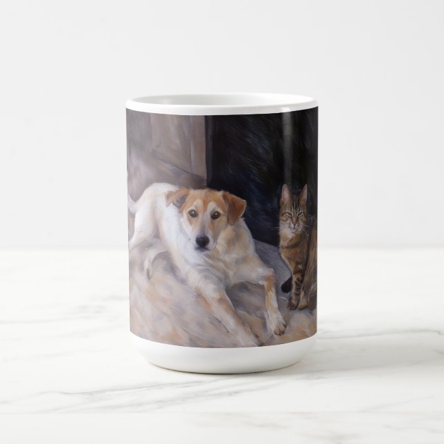 Amis De La Vie Chien Et Chat Mug (Centre)