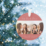 Amis de la vie photo brun rouge noms garsaké<br><div class="desc">Un cadeau pour votre(vos) meilleur(s) ami(s) pour les anniversaires,  Noël ou un événement spécial. Texte : Friends for Life,  écrit avec un script de style à la main tendance. Personnalisez et utilisez vos propres photos et noms. Un arrière - plan de couleur rouge brun tendance.</div>