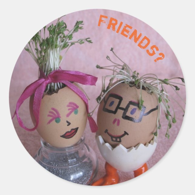 Amis - Drôle Eggmen Stickers Couple (Devant)