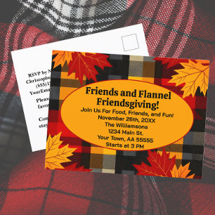 Amis et Flannel Friendsgiving Invitation