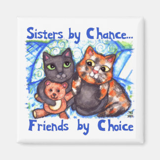 Amis et soeurs Amis Aimant Frigo Chat