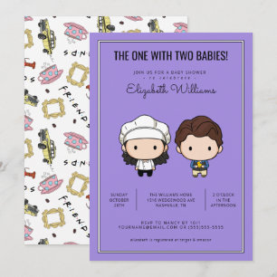 AMIS™   Invitation Baby shower jumeaux