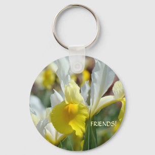 AMIS ! Porte-clés Fleurs d'iris jaune