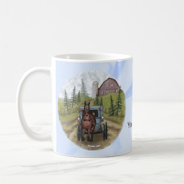 Amish Buggy Town Day mug (Gauche)
