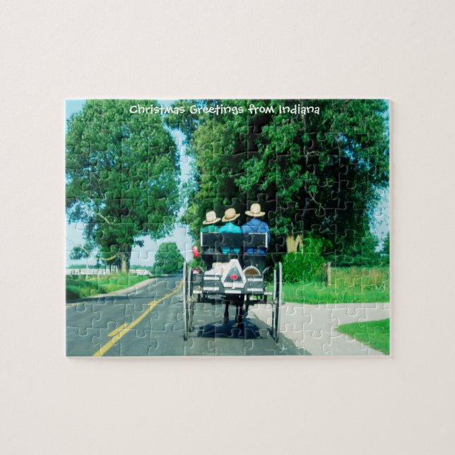 Amish Carriage Indiana. Jigsaw Puzzle (Horizontal)