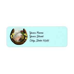 Amish Horseshoe étiquette fille