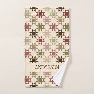 Amish Quilt Imprimer des couleurs neutres Personna