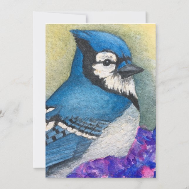 Amitié Bluejay Bird Carte de remerciements Blue Ja (Devant)