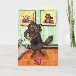 Amitié / Carte de remerciements Amoureux des chats