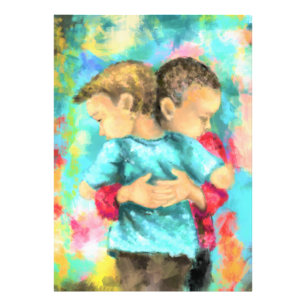 Amitié Photo Imprimer Enfants Accrocher Peinture P